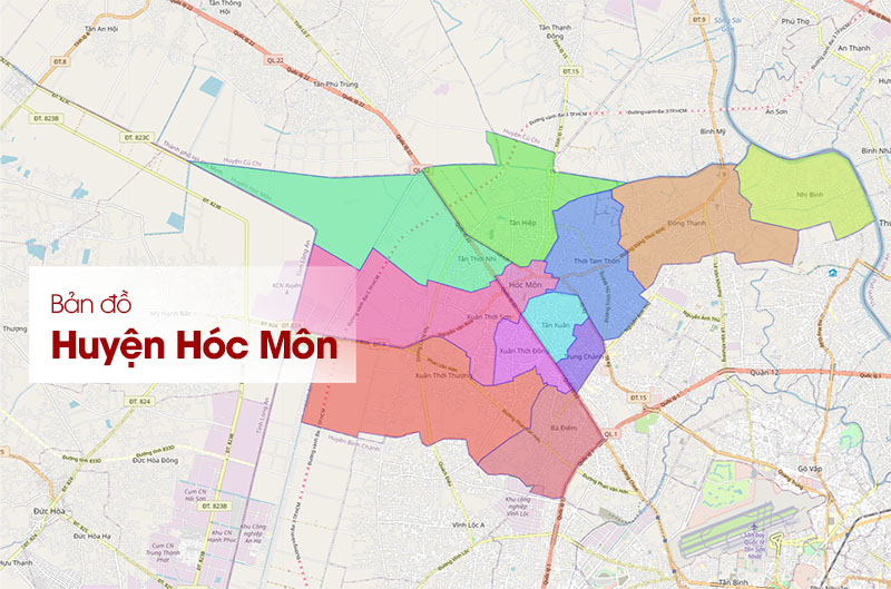 Bản đồ Hóc Môn TPHCM: Cập nhật quy hoạch, vị trí các khu dân cư