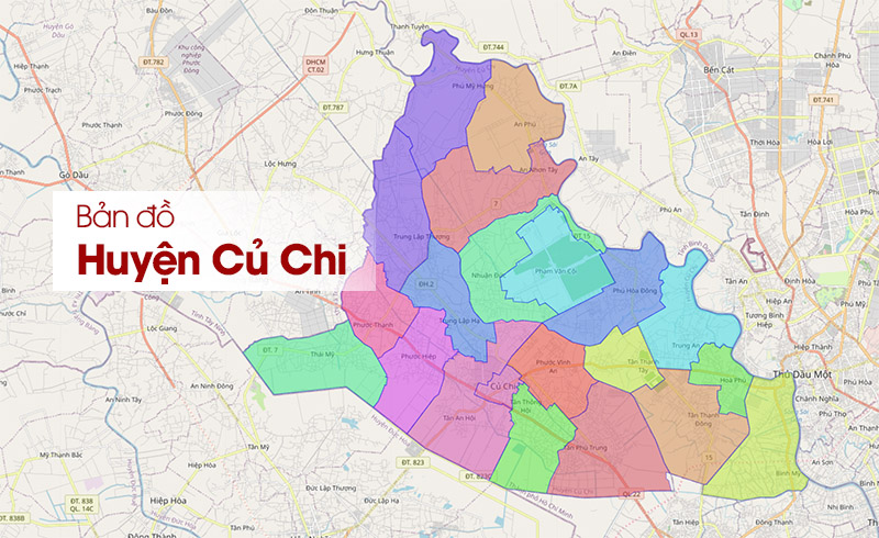 Bản đồ Huyện Củ Chi: Cập nhật quy hoạch, vị trí các khu dân cư