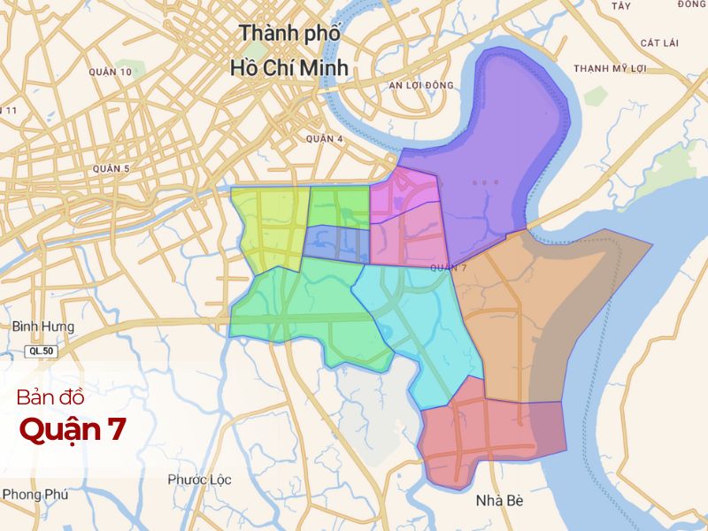 Bản đồ Quận 7 TPHCM: Vị trí, Phân khu, Tiện ích Cập nhật 2024