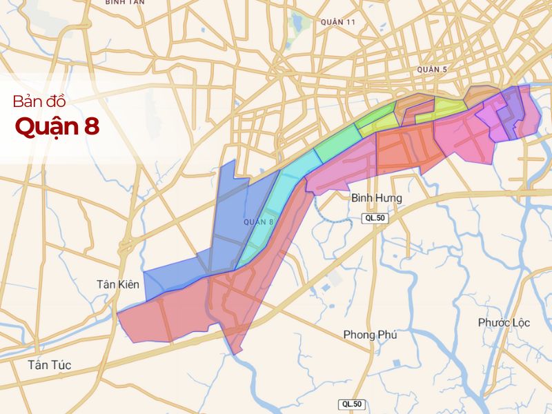 Bản đồ Quận 8 TPHCM: Cập nhật chi tiết, quy hoạch và tiềm năng phát triển