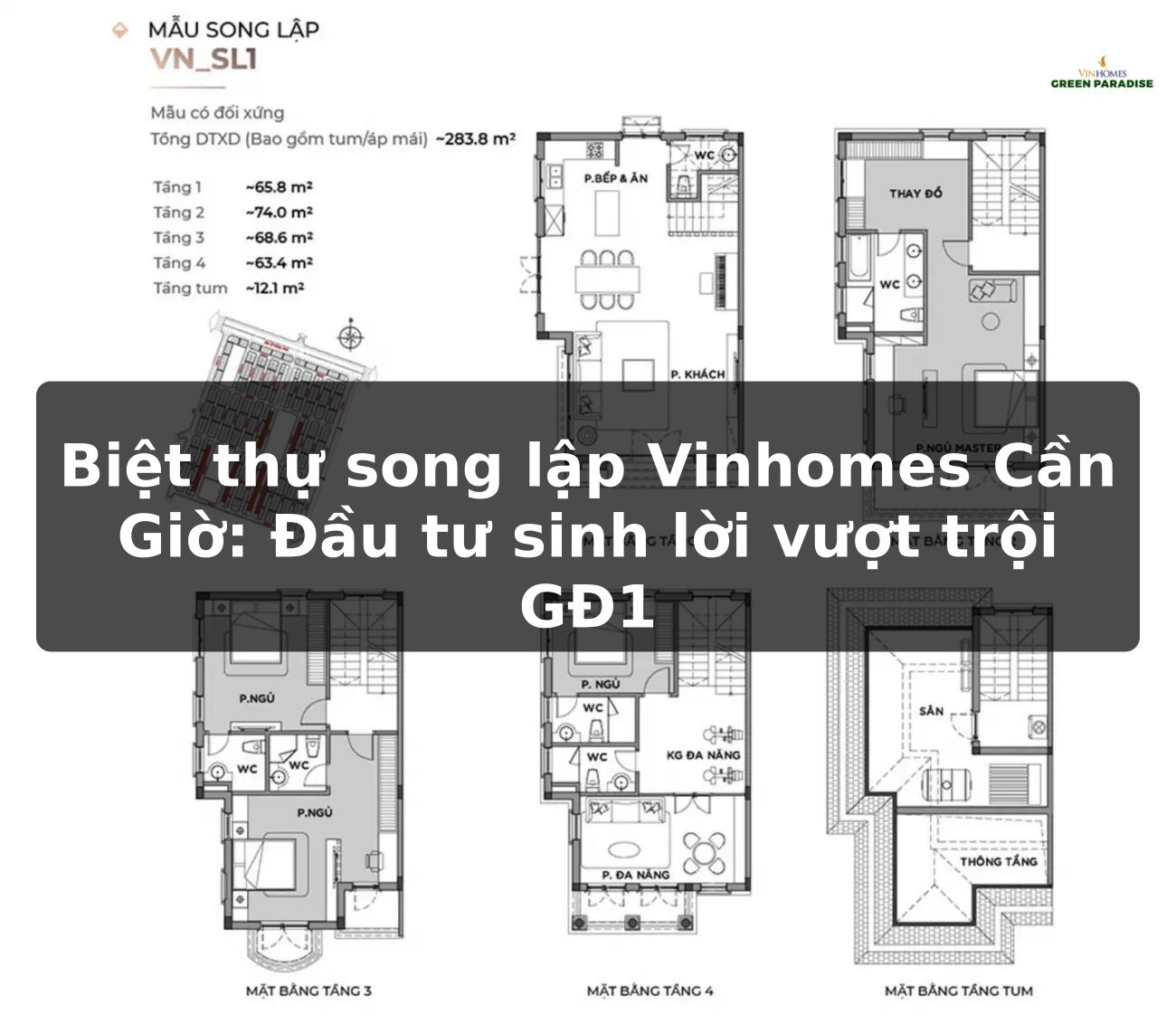 Biệt thự song lập Vinhomes Cần Giờ: Đầu tư sinh lời vượt trội GĐ1