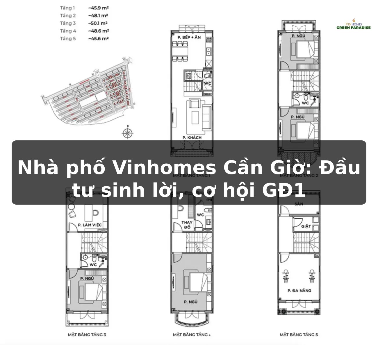 Nhà phố Vinhomes Cần Giờ: Đầu tư sinh lời, cơ hội GĐ1