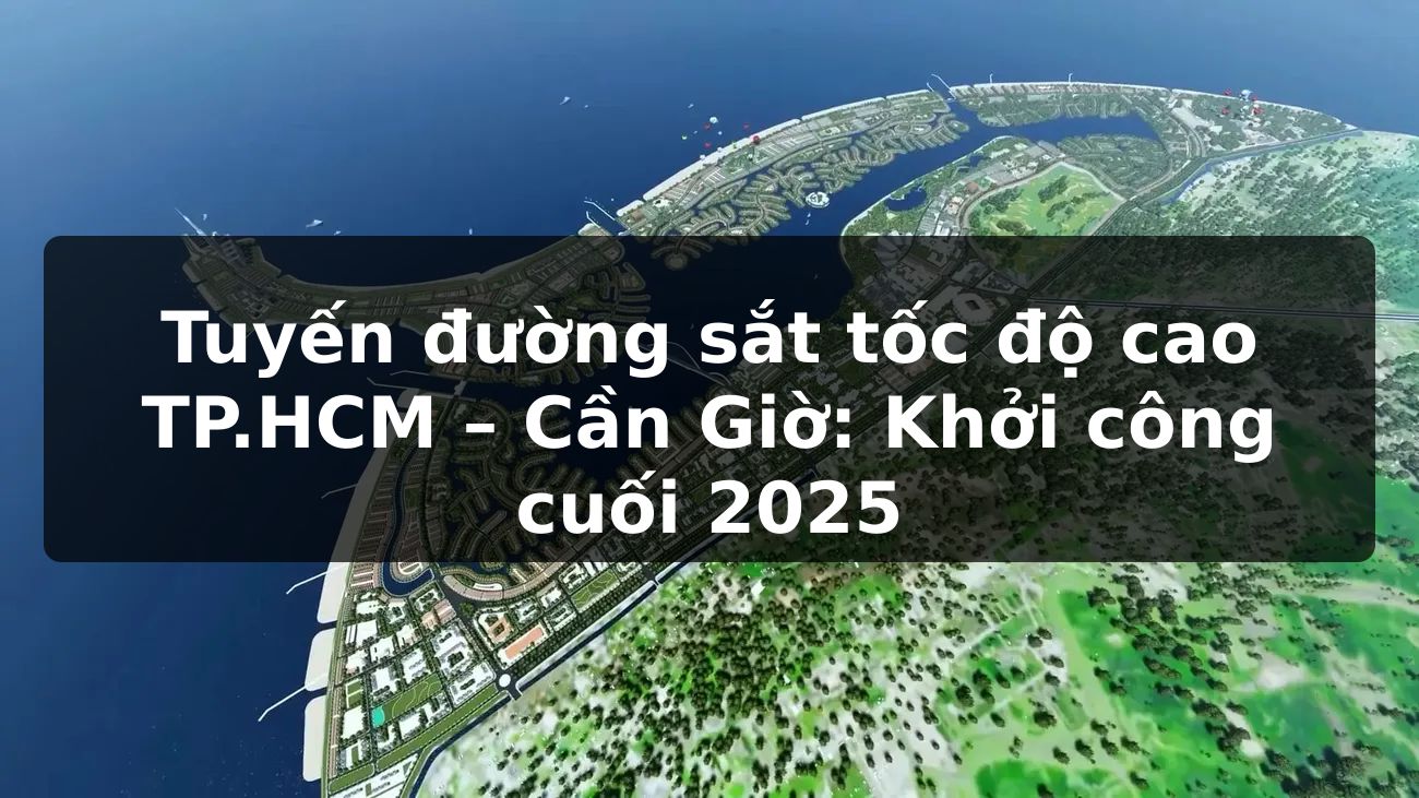 Tuyến đường sắt tốc độ cao TP.HCM – Cần Giờ: Khởi công cuối 2025
