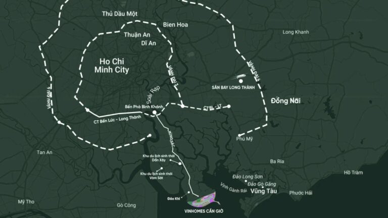 Vị trí thực tế của dự án nhà ở Cần Giờ