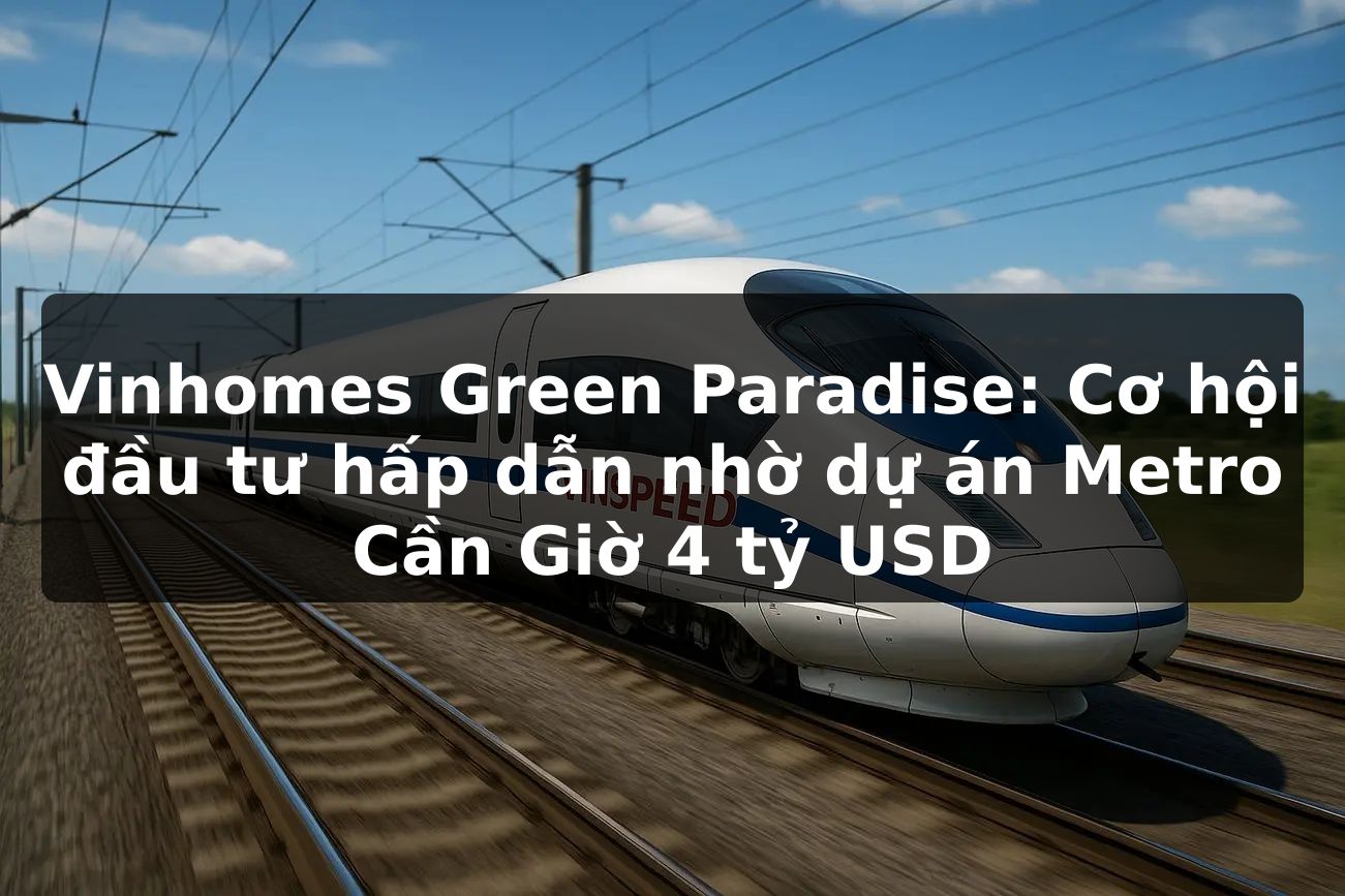 Vinhomes Green Paradise: Cơ hội đầu tư hấp dẫn nhờ dự án Metro Cần Giờ 4 tỷ USD